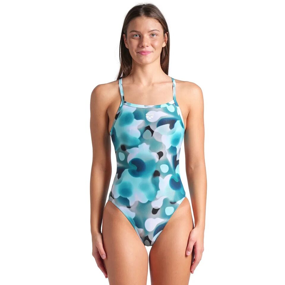 Arena Camouflage Swimsuit Challenge Back Kadın Yüzücü Mayosu