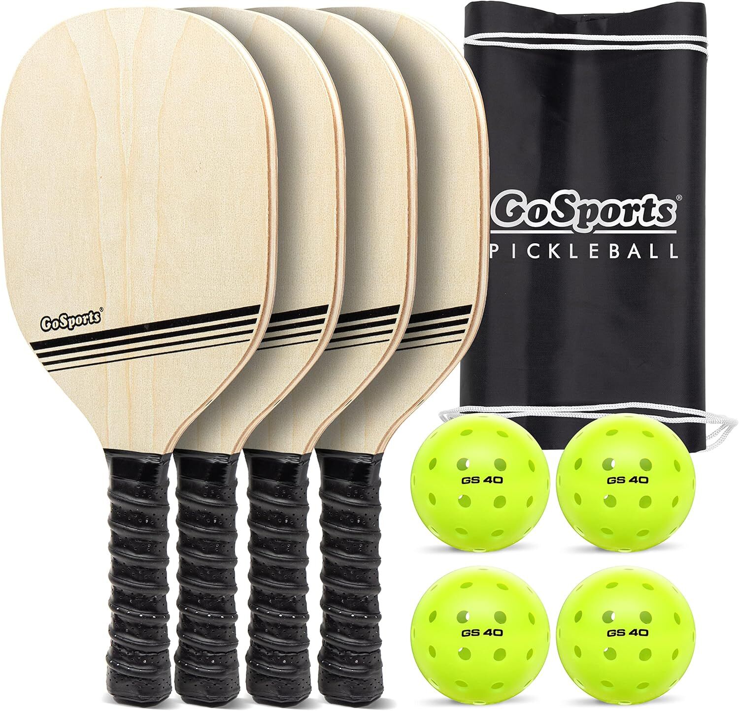 GoSports Pickleball Set ( 4 Raket + 4 Top + Çanta )