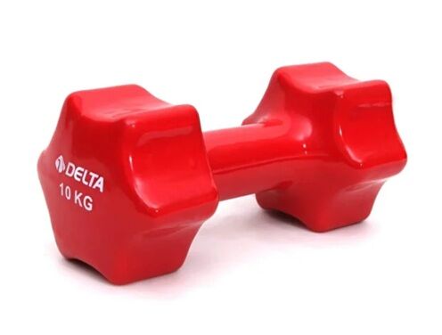 Delta Deluxe PVC Kaplama Dumbell 10kg,