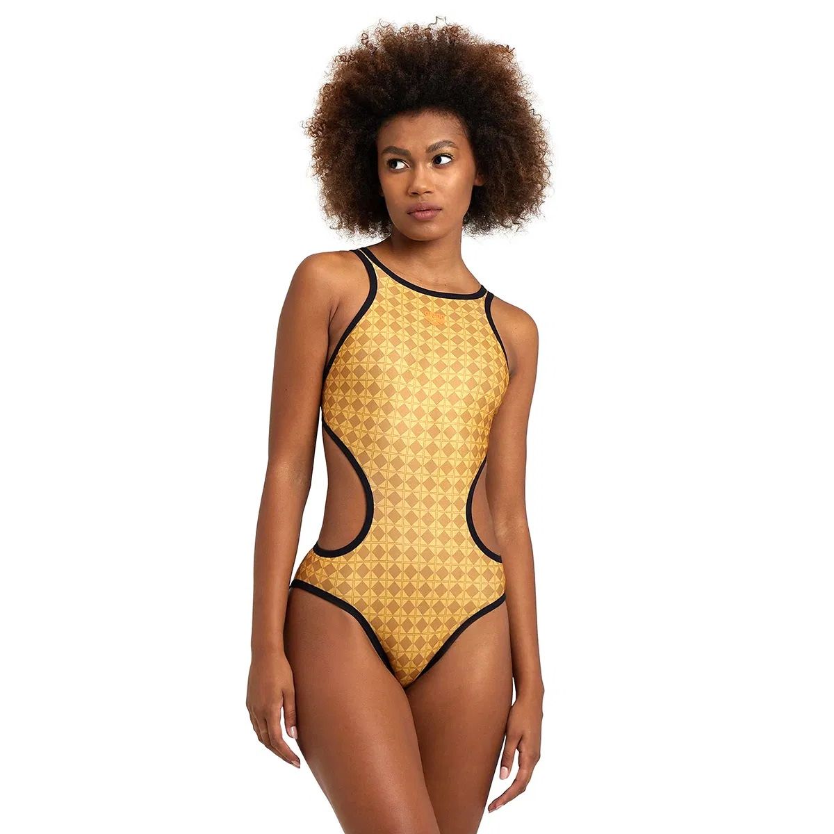Arena 50Th Gold Swimsuit Tech On Kadın Yüzücü Mayosu
