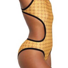 Arena 50Th Gold Swimsuit Tech On Kadın Yüzücü Mayosu